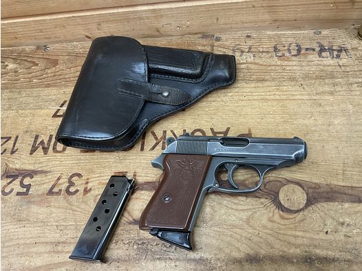 SRS Pistole PPK Perfecta-EI Alamein, Kal. 8mm Knall, PTB 196/2, mit Ledertasche +Magazin!!!