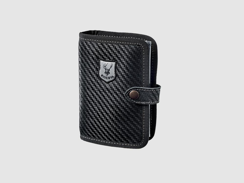 Riserva – Leather license holder with carbon effect (R2223)