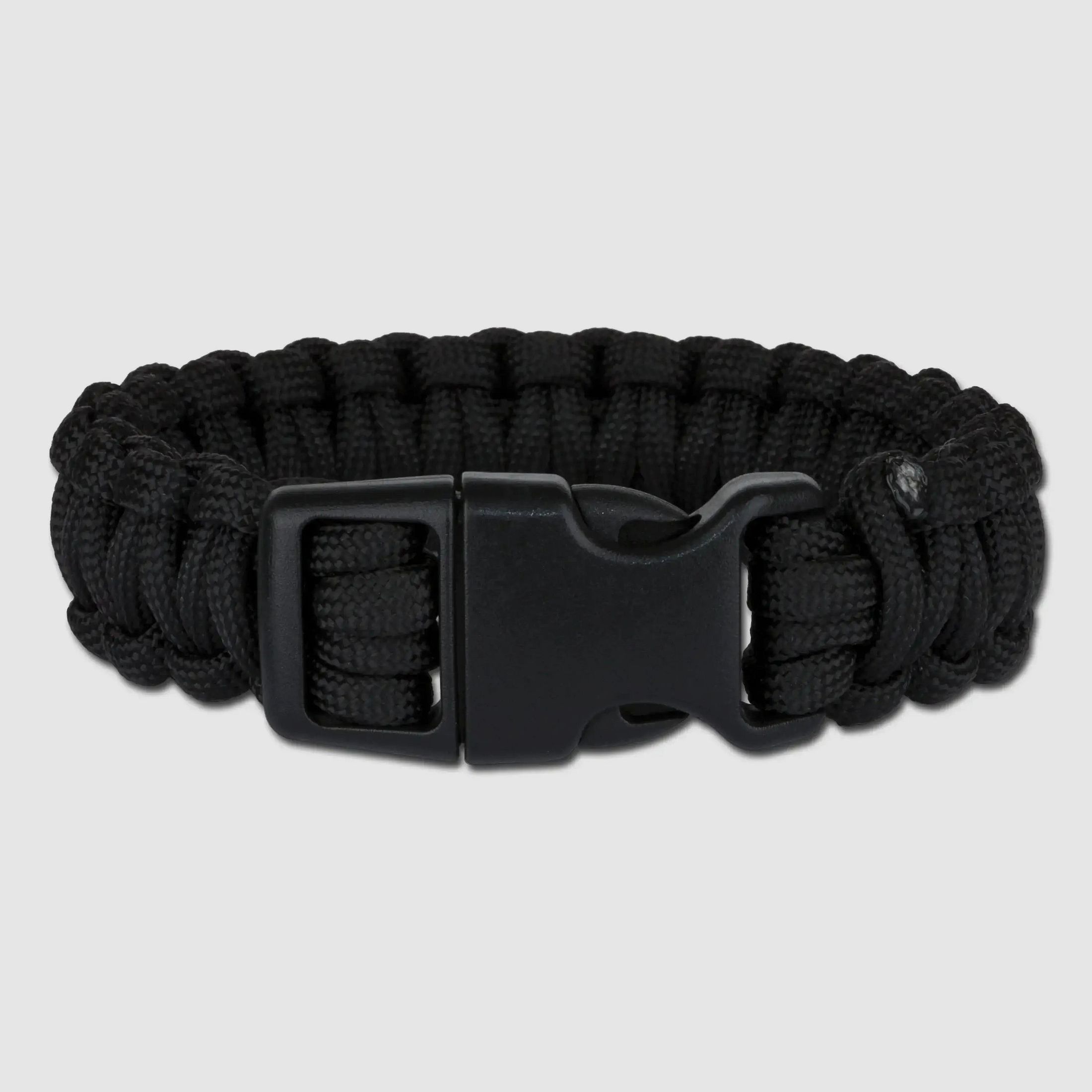 Mil-Tec Mil-Tec Survival Fallschirmleinen-Armband breit - Schwarz / S