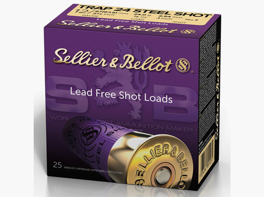 12 x 67,5 S&B TRAP 24 STEEL SHOT Plastikbecher 2,54mm 24,0g VE25