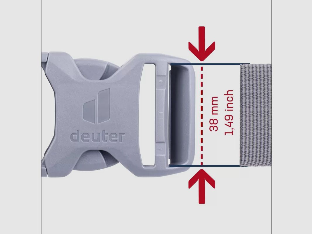 Deuter Buckle 38D - HI/TR/AL Gray, image 3 of 11