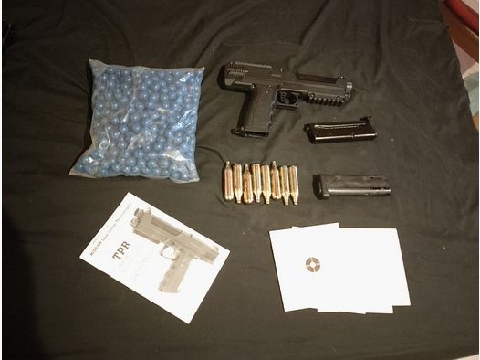 How Tippmann Tipx Pg7 Mission Marker .68 Accessories Tuning 500 Paintballs Cal 68 Set 2 Magazines