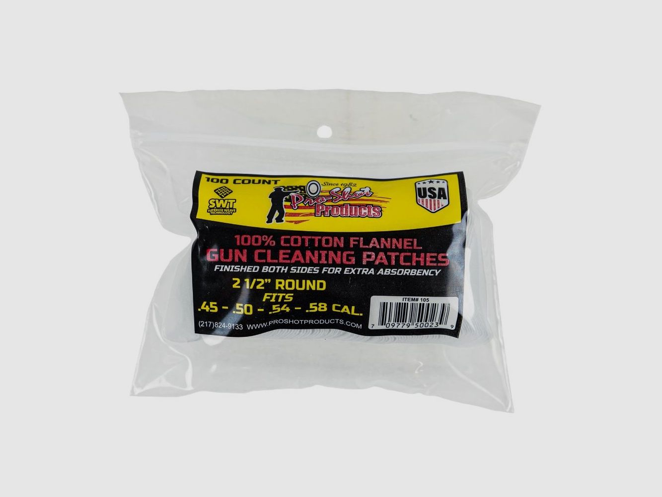 100 Patches 2 1/2" Rond .45-58 BP