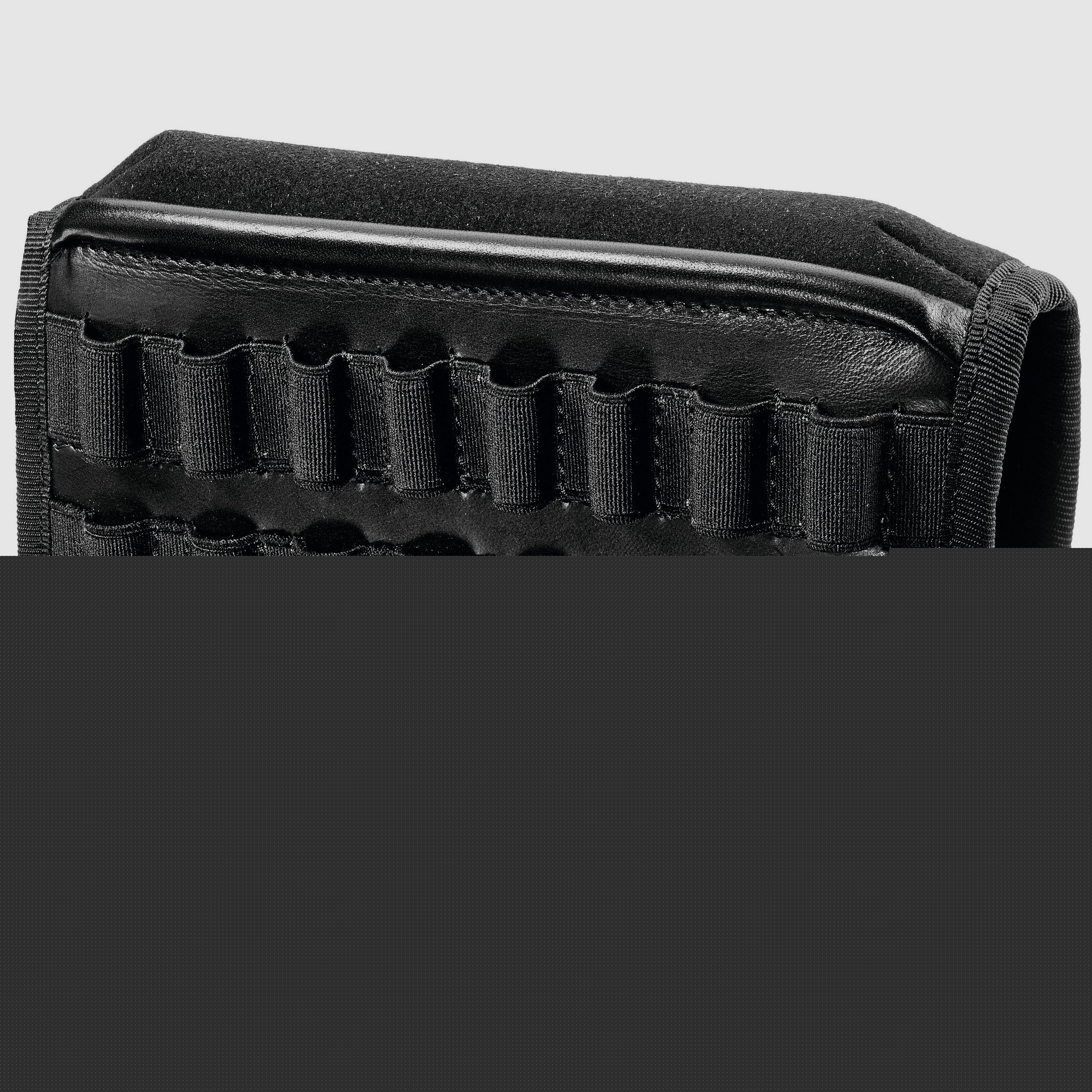 Réserve hauteur de tireur en cuir noir avec porte-cartouches