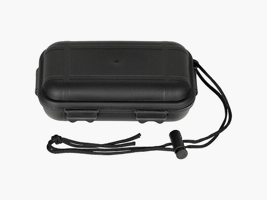 Kleine Box , 13,5 x 8 x 3,7cm, schlagfester Kunststoff, wasserdicht, Schwarz