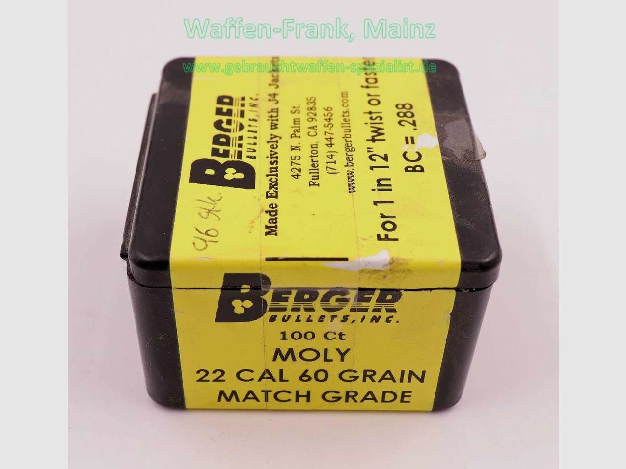 Berger Bullets USA Proiettili per Fucile, Scatola Parziale .22