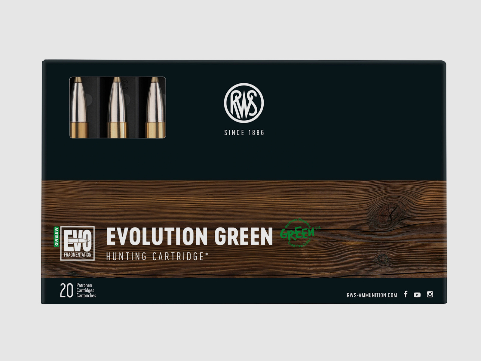 RWS 2408642 Büchsenpatronen .30-06 Evo Green 9,0g 139grs.