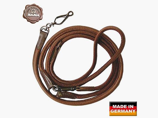 Umhängeleine Elchleder AKAH 185cm, braun