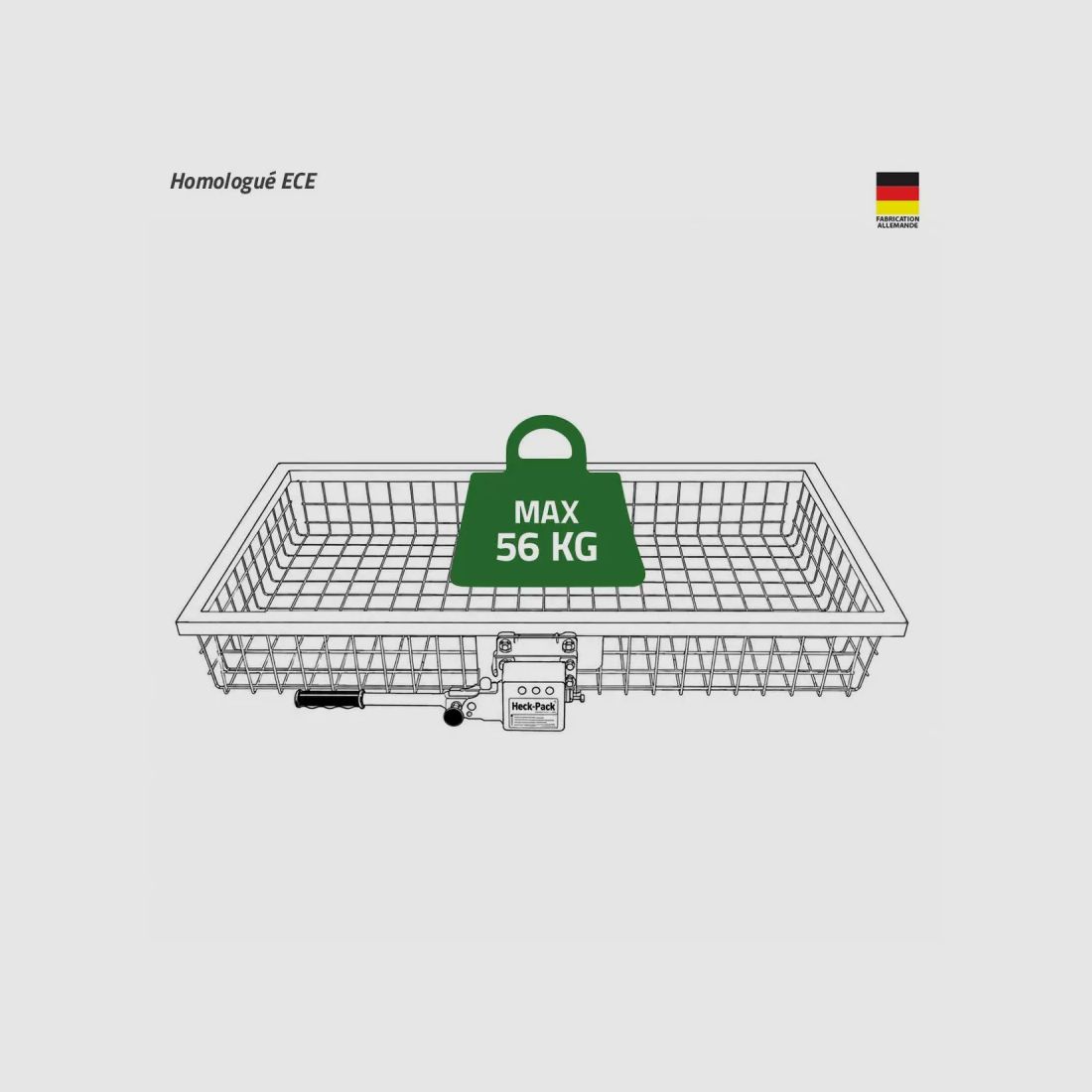Hochklappbarer Wildträger Heck-Pack Optimal 120 × 60 × 17,5 cm ECE, Bild 4 von 5