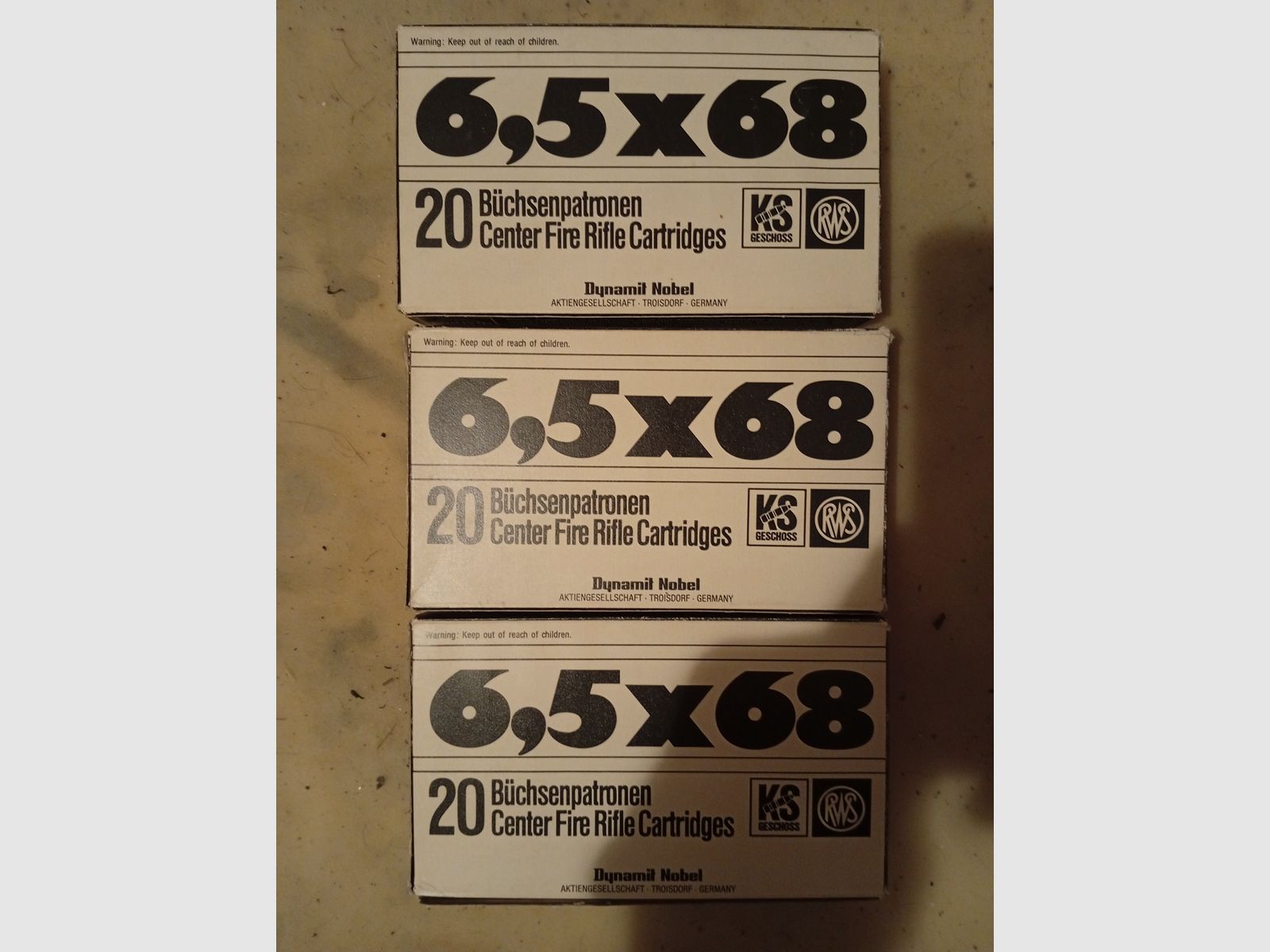 6,5 x 68 Büchsenpatronen