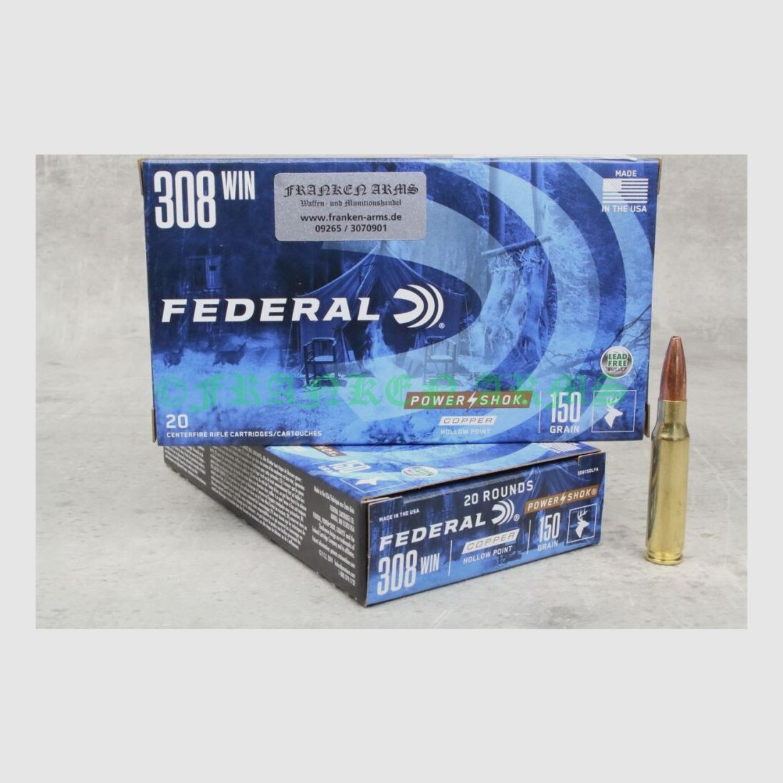 Federal Power Shok .308 Win Copper HP 150gr. 9.7g 20 pieces tiered price