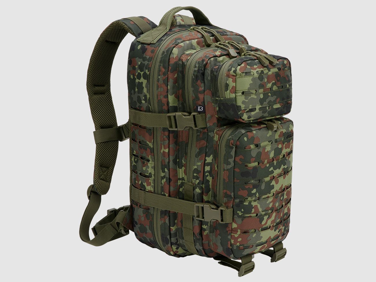 Brandit US Cooper LASERCUT Medium Farbe: Flecktarn – Mehrzweckrucksack (25-Liter-Klasse)