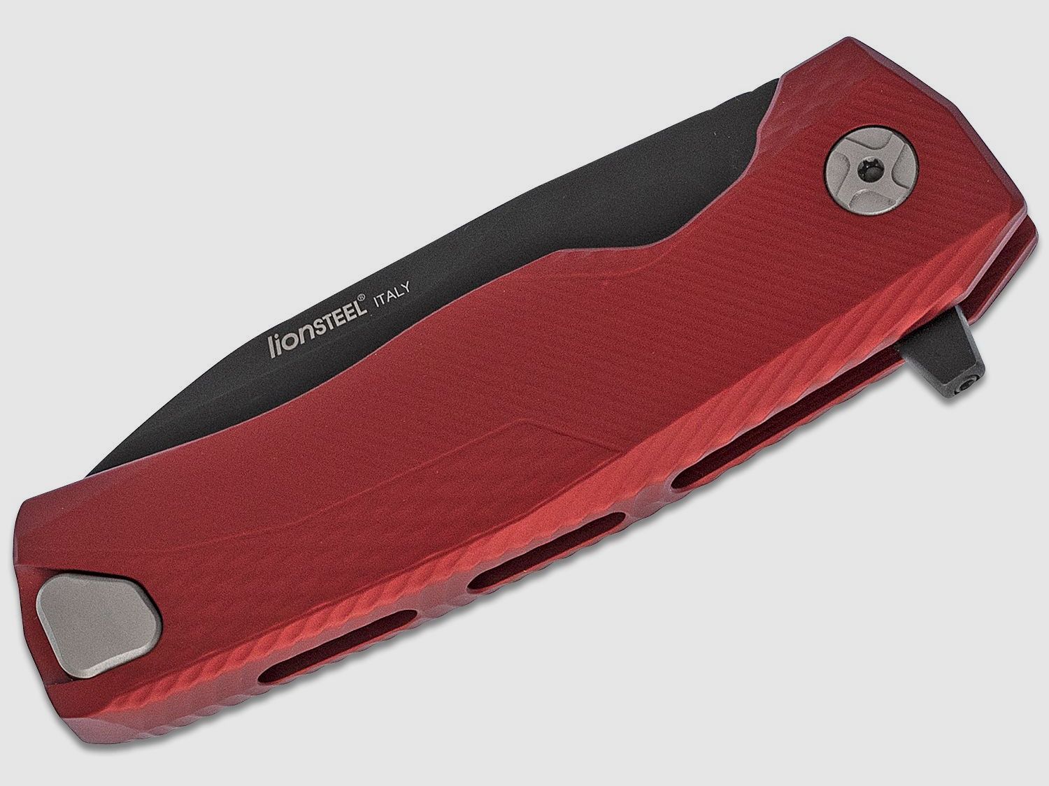 ROK A RB, M390 schwarze Klinge, roter Aluminiumgriff | 97316