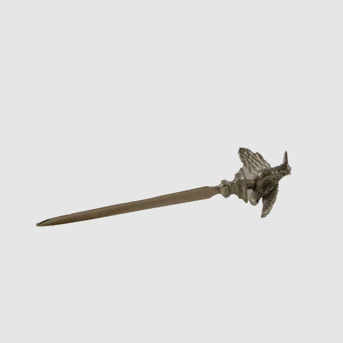 Akcesoria Lovergreen Motyw noża do listów z leśnym bekaszem jako uchwyt cynowy