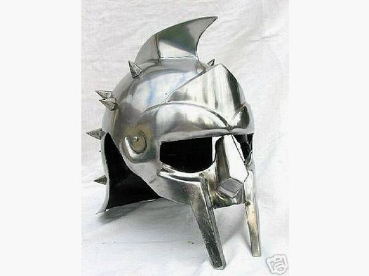 Gladiator Helm aus Rüstungsstahl mit Wangenschutz