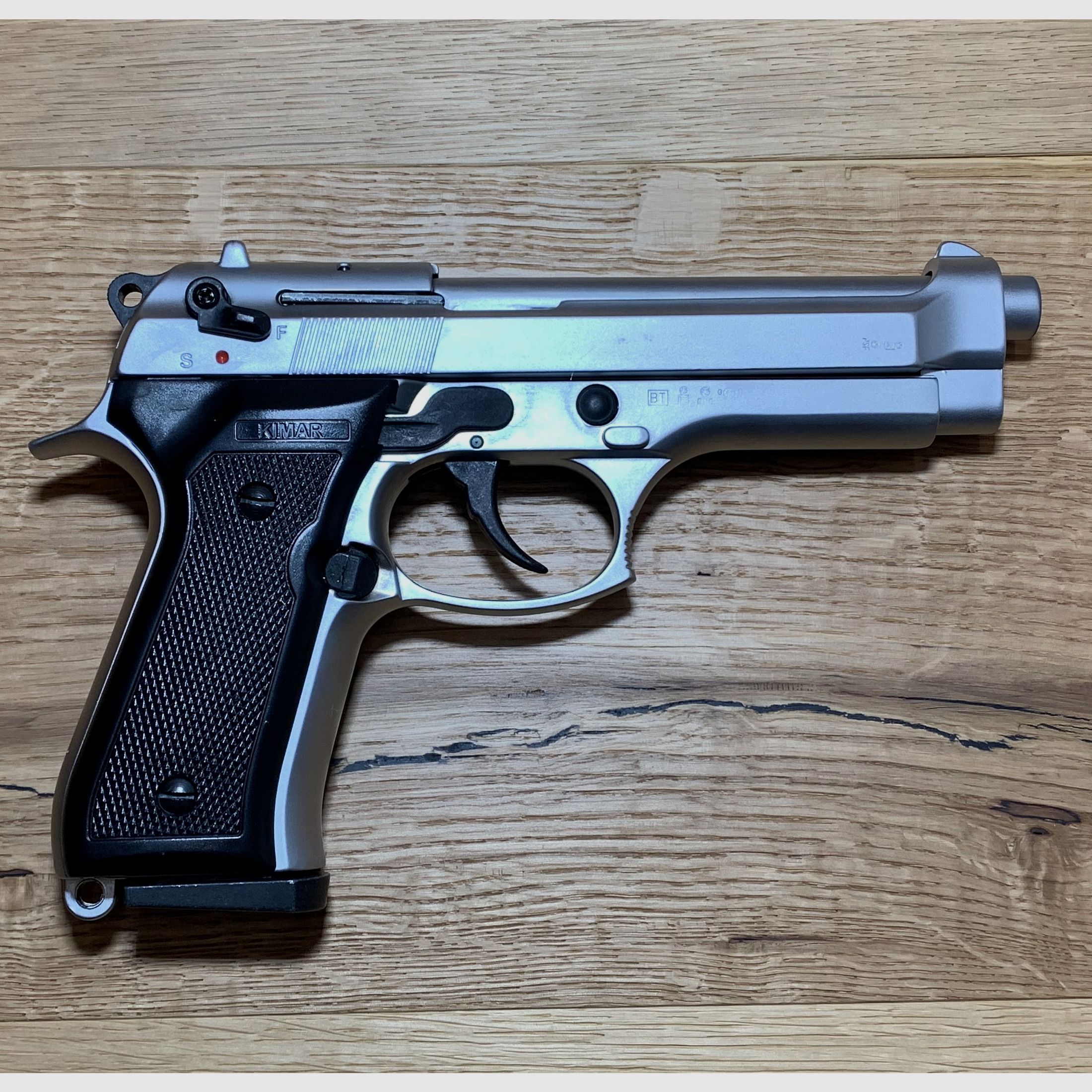 ME (Beretta) Mod. 92 signal pistol 9mm P.A.K. in matte silver by Kimar