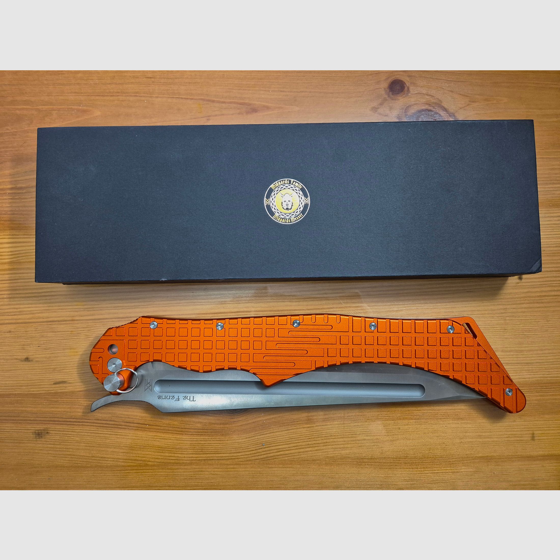 Midgards Messer Fenris - Orange / Limitiert - XXL Linerlock