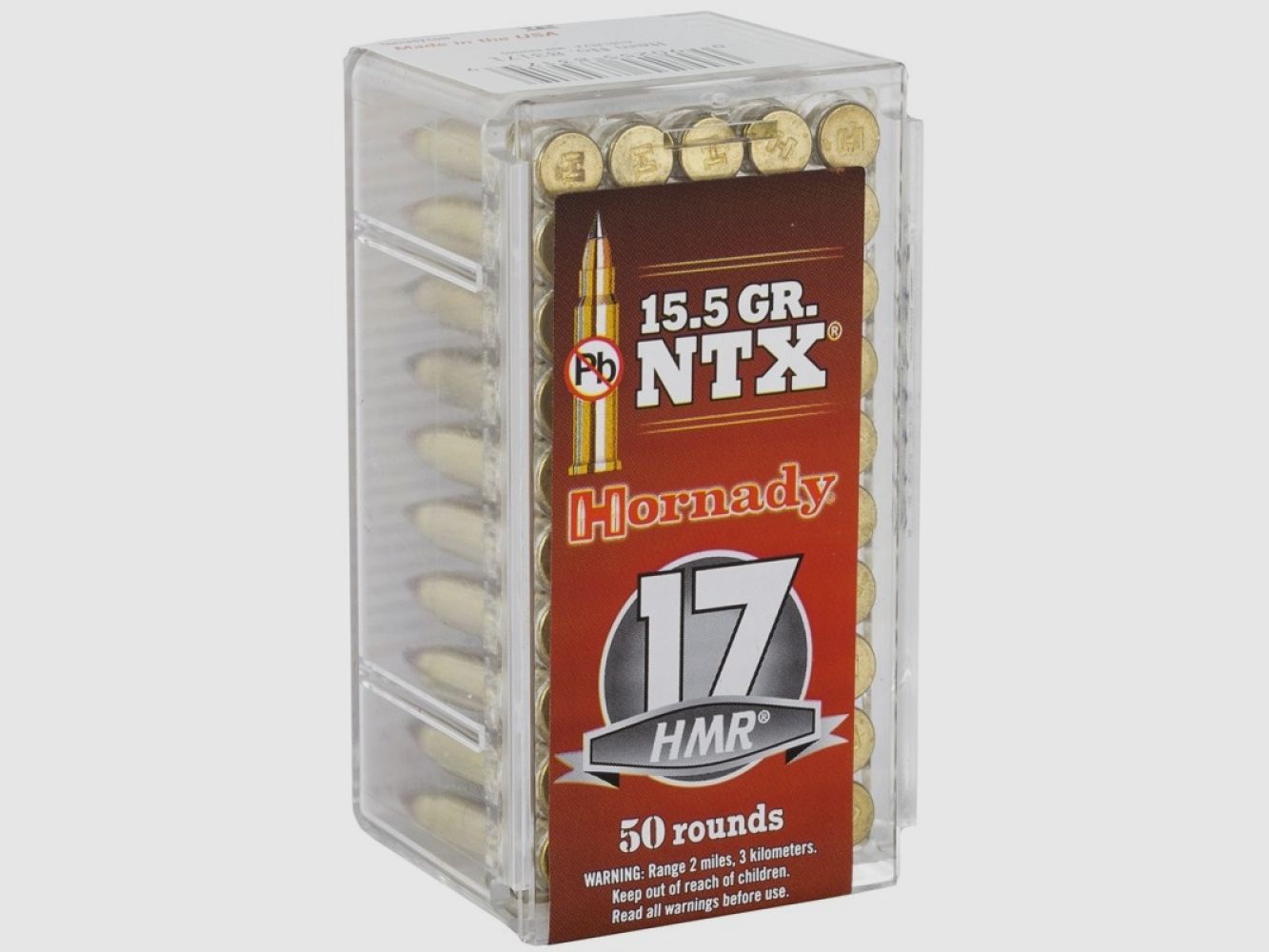 17 HMR Hornady RIMFIRE VARMINT EXPRESS® AMMUNITION 15.5 gr NTX® VE50