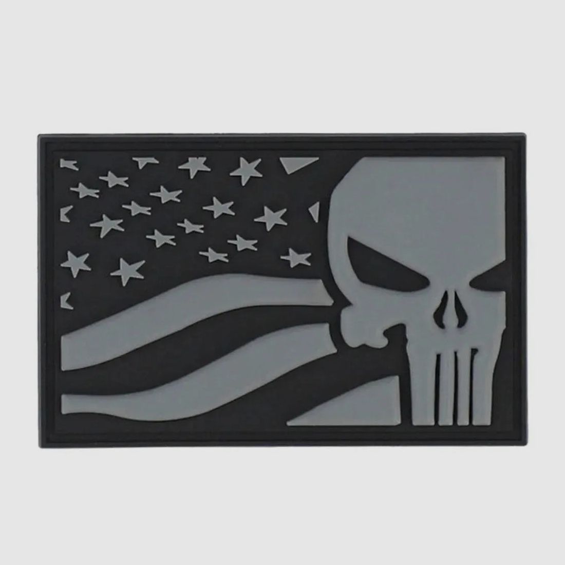 101 INC 101 Inc. 3D Patch PVC Punisher USA Flag grau