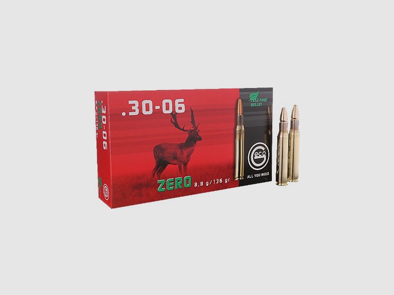 Geco .30-06 Zero 8,8g/136gr Cartouches de fusil sans plomb