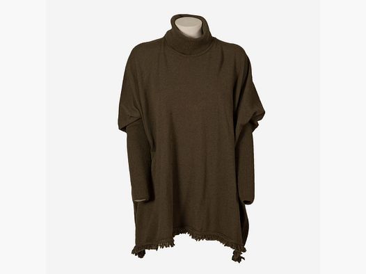 Damen Jagdponcho aus Kaschmir und Merinowolle Pasión Morena
