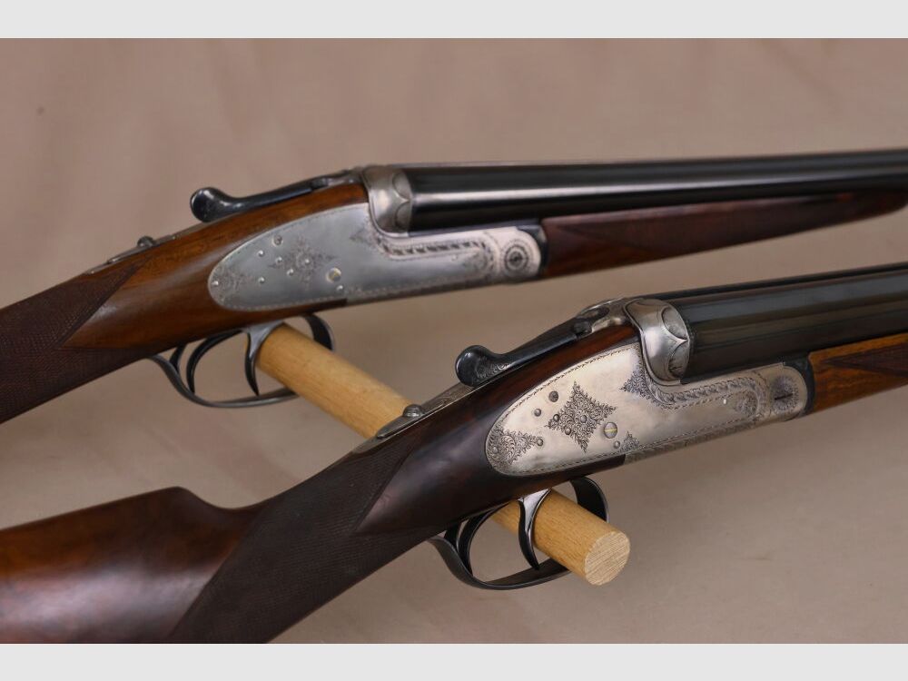 AYA - Aguirre y Aranzabal "Pair" Side Lock Shotguns / manufactured according to the specifications of Augustinus von Papen!!