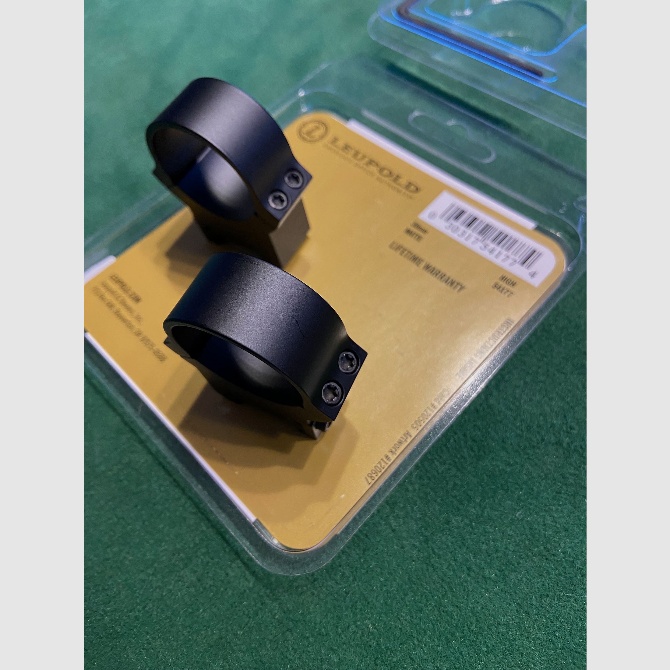 Leupold  Picatinny ANILLOS 30mm Alto (H=12,18mm) Acero, Mate