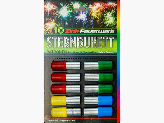 ZINK STERNBUKETT - 10-TEILIG - 15MM