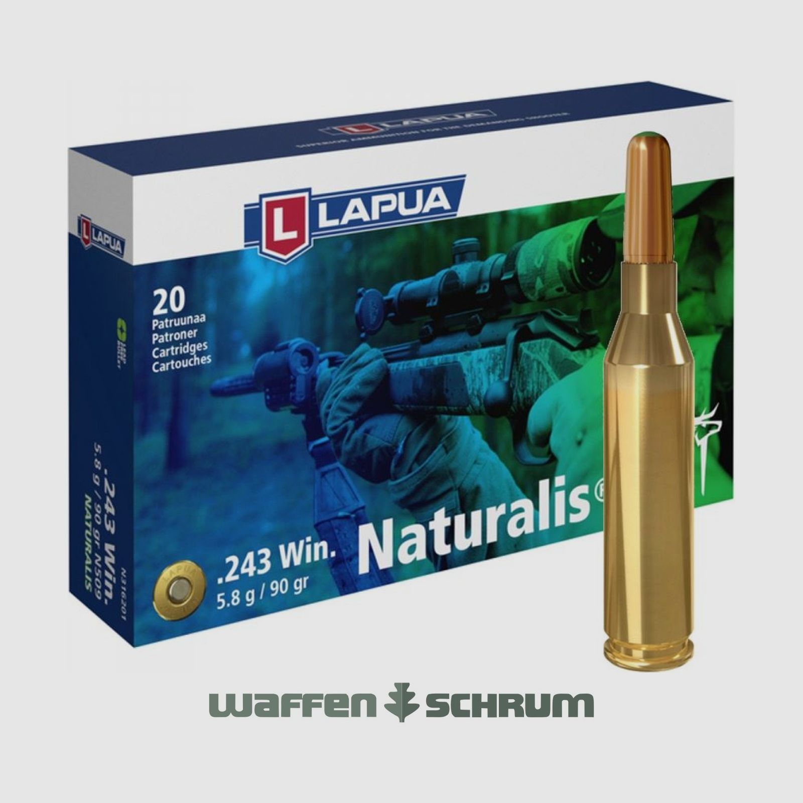 Lapua Naturalis 5,8g - 90gr. .243Win