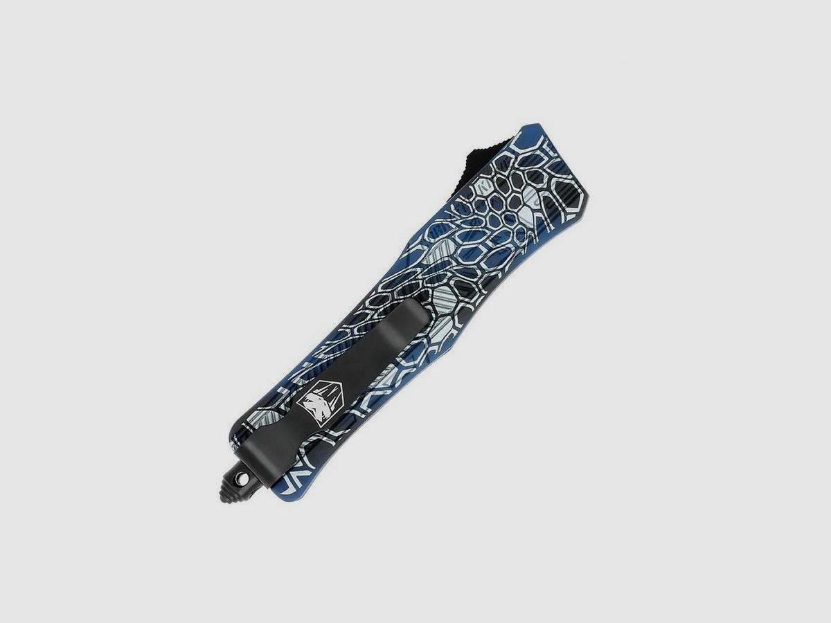 CobraTec Small CTK-1 Blue Cobra Skin Dagger Not Serrated Automatikmesser OTF, Bild 4 von 8