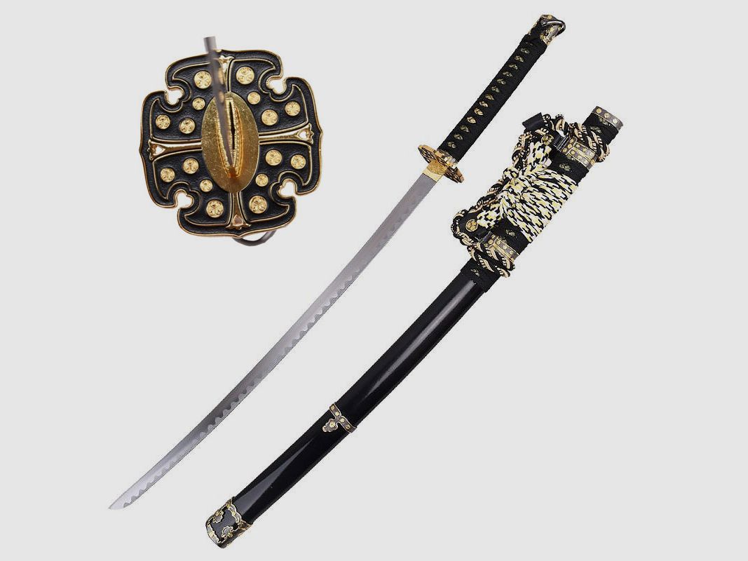 Katana Tachi Shiroi con decorazioni
