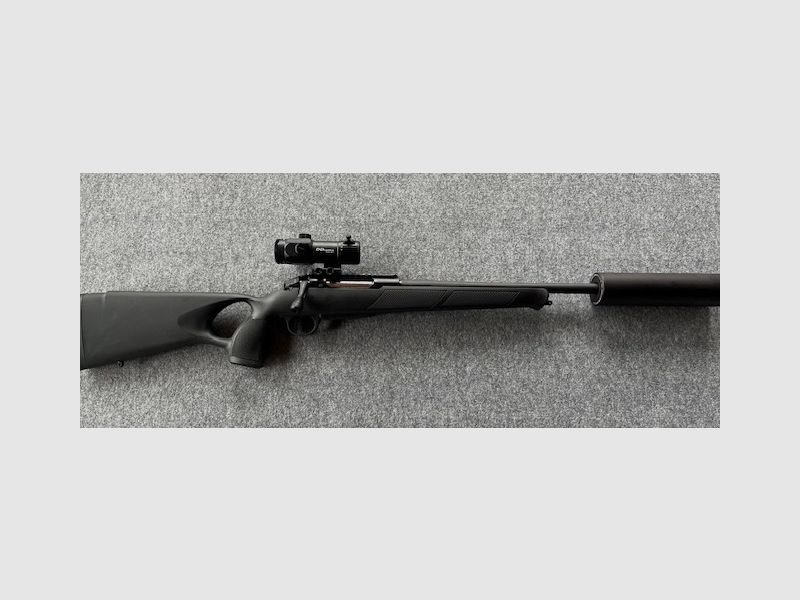 Mercury Rover G2 Thumbhole .308 Win. mit Jaki Schalldämpfer und DDoptics RedDot MAG 1-4x22