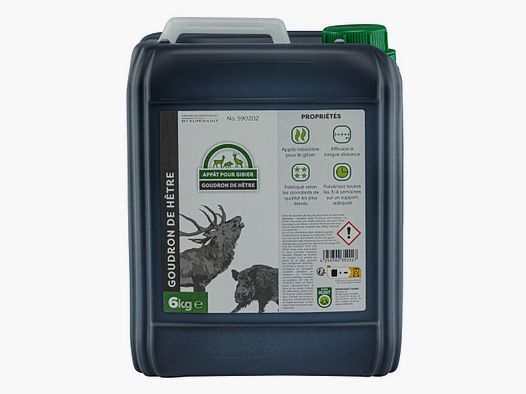 Goudron Végétal de Hêtre Eurohunt - 6 Kg - Protection Naturelle - Pour Entretien et Réparation du Bois