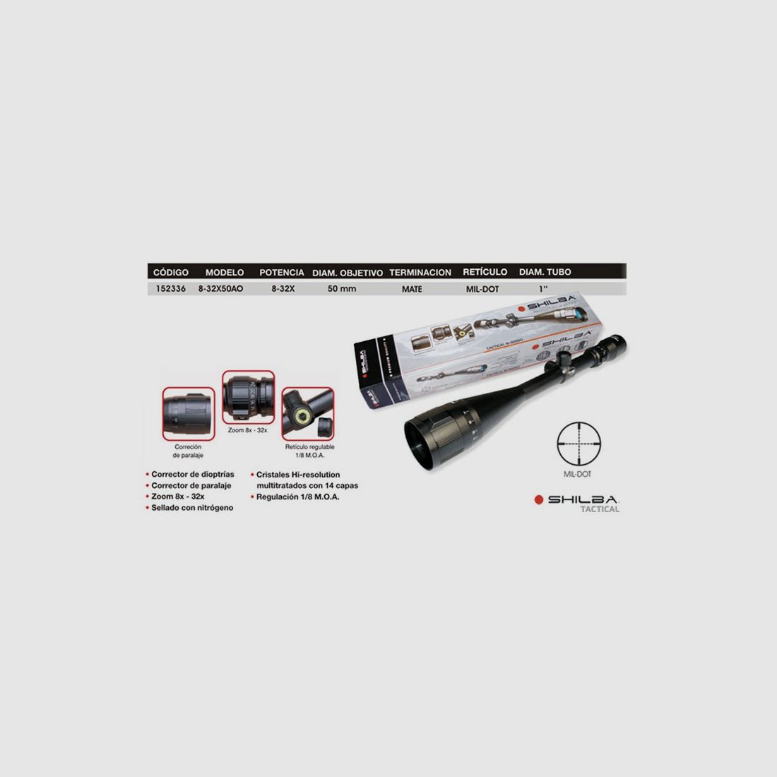 SHILBA 8-32X50 TACTICAL, Bild 2 von 3