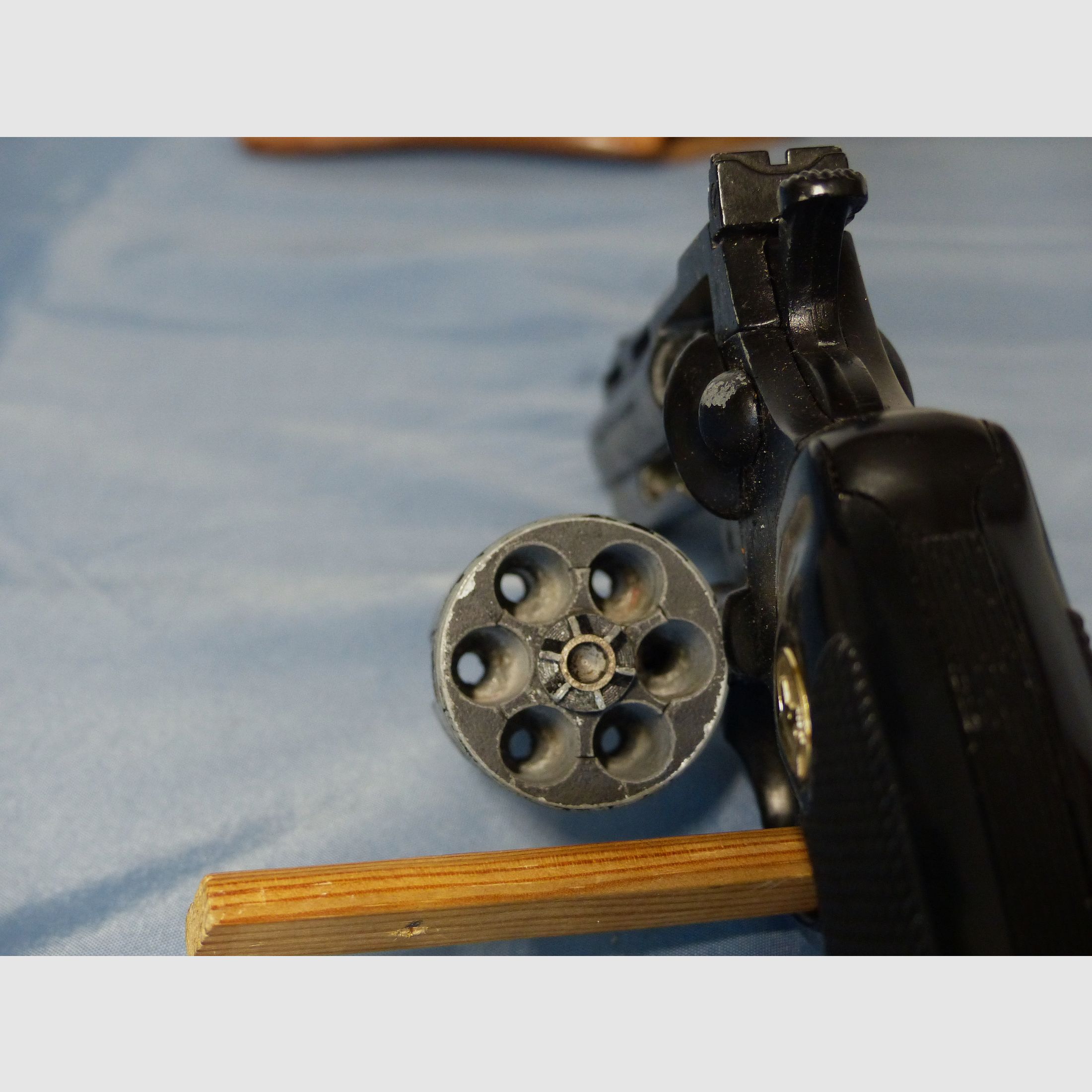 Schreckschuss Gas Revolver Umarex Python Cal. .380 Knall PTB 282 mit Holster + Abschussbecher vintage