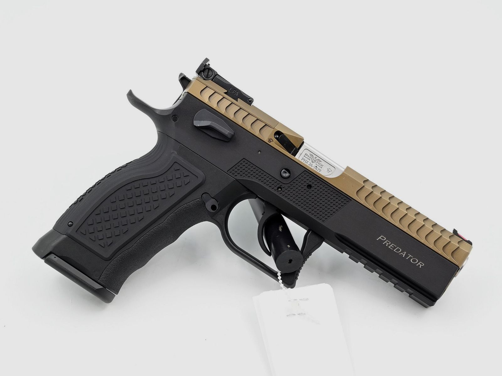 Pistolet Phoenix Predator Q, Duotone, 9×19, DA/SA, OR LPA, Fibre Rouge, image 2 sur 2