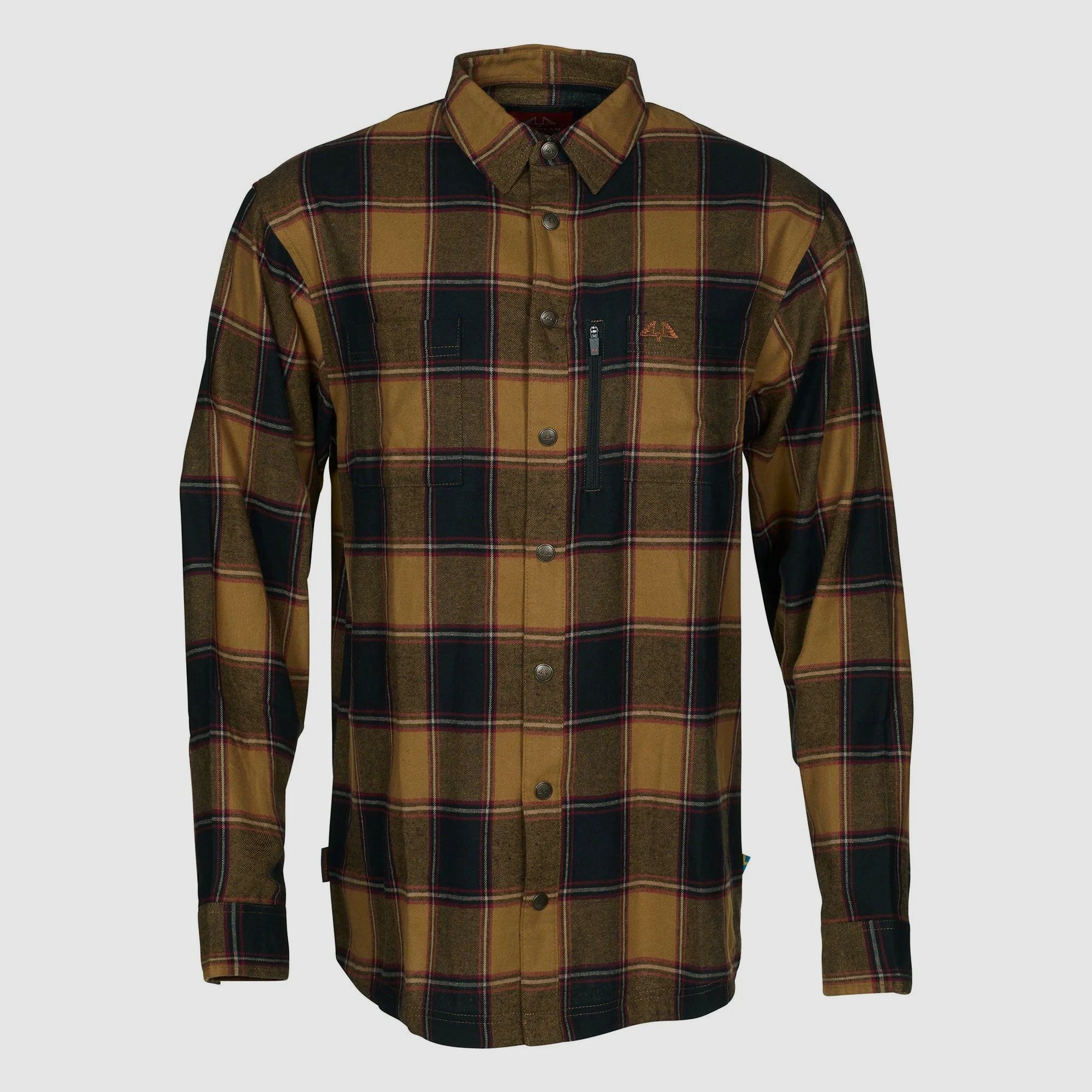 Swedteam Crest Cotton Shirt Men Dark Sand L