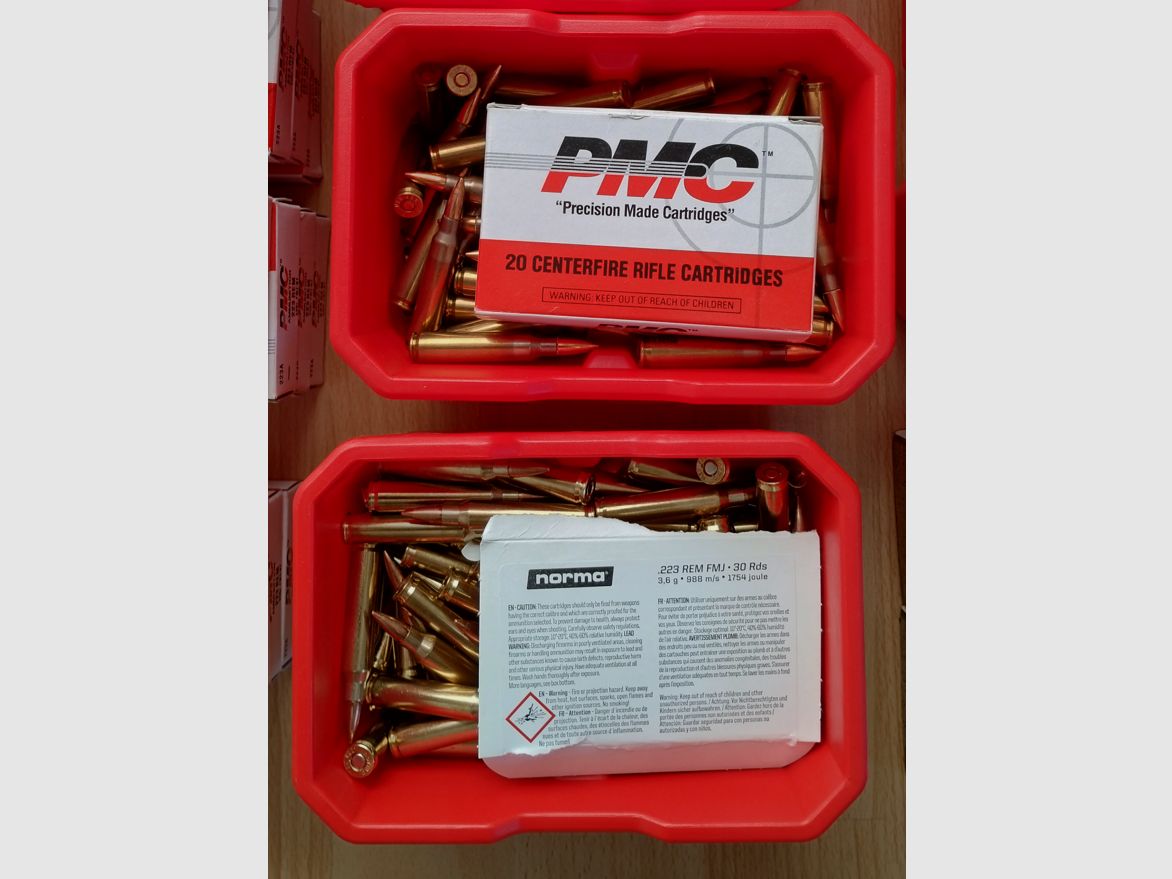 .223 Rem.  1680 Patronen: Norma, Ruag, S&B, PMC...