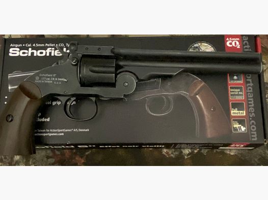 Co2 Revolver ASG Schofield 6" Antik Schwarz 4,5 mm Diabolo