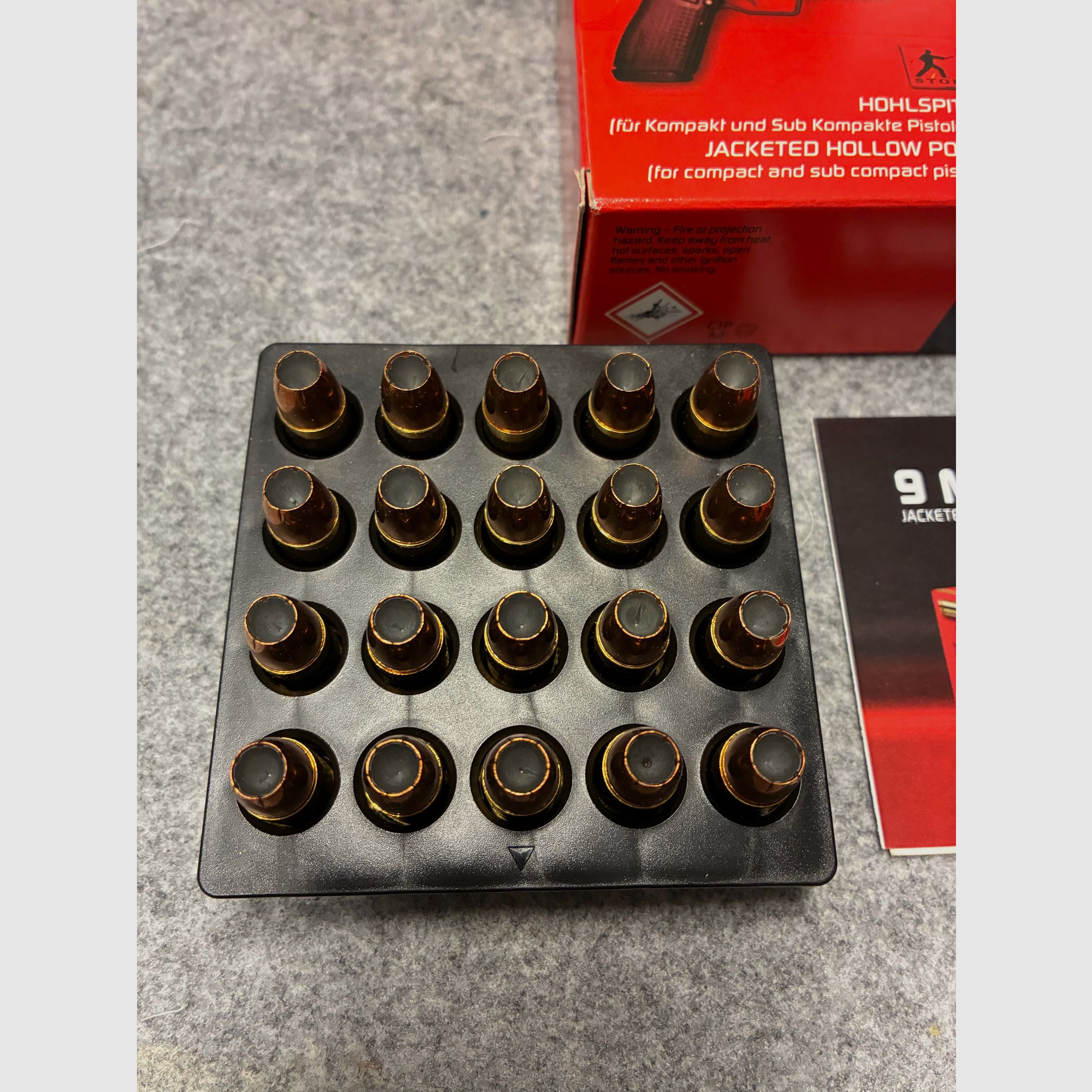 Geco 9mm Luger Red Zone 8,0 g Holhlspitz 124 gr jackated hollow point Fangschuss 124