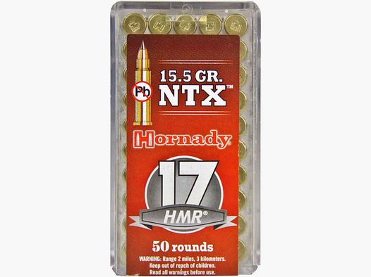 .17 HMR NTX Loodvrij 1,0g/15,5grs. Hornady