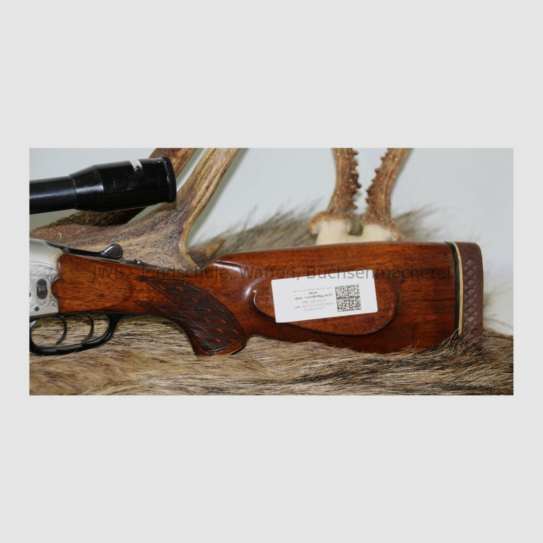 Heym double rifle model 22F 5.6x50R Mag; 16/70