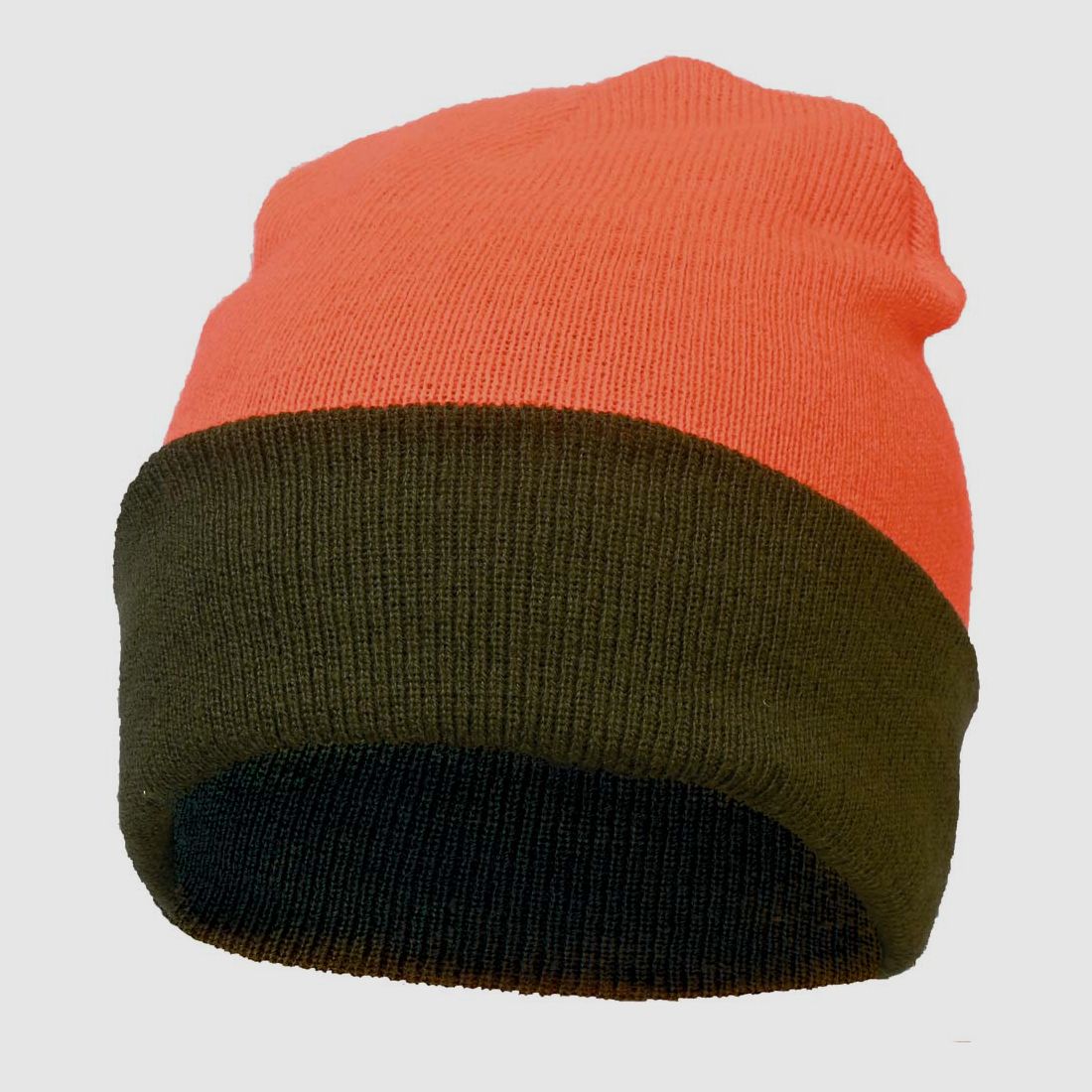 Lodenhut Wendemütze Oliv-Orange
