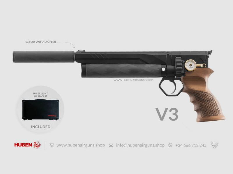 Huben GK1 V3 pistolet PCP semi-automatique 6,35 mm, image 1 sur 2