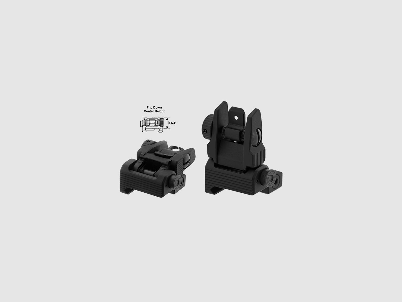 UTG® ACCU-SYNC® Mira plegable con resorte para AR15