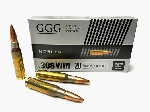 GGG .308 Win. 168gr HPBT Nosler Custom Competition Match