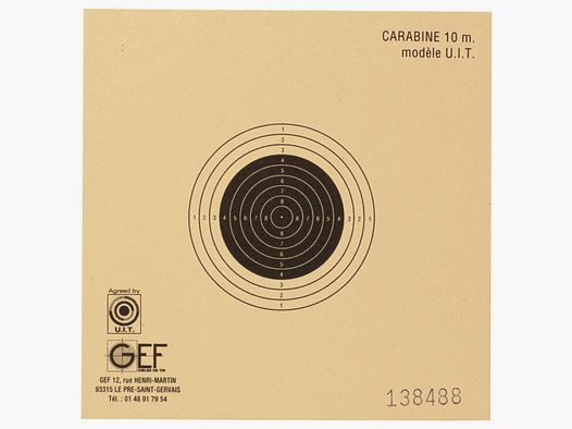 ZIELSCHEIBEN GEWEHR 10M
