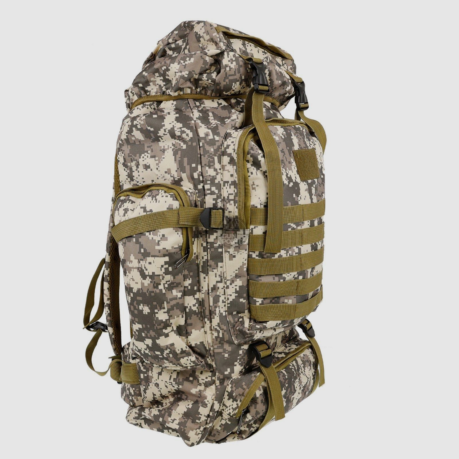 OpTacs Outdoor Trekking Rucksack 80L Molle Digital Camo Braun