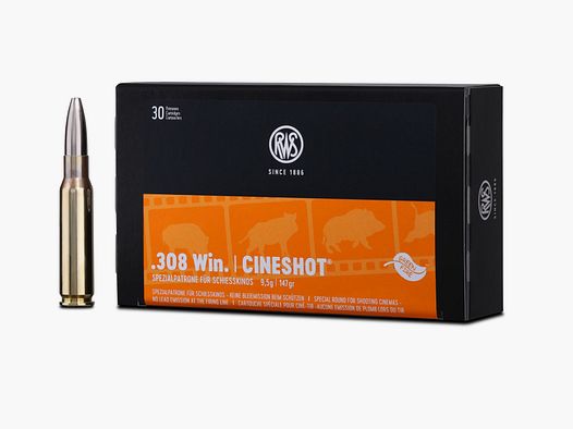 RWS Kal. 3.. Büchsen .308Win CINESHOT 9,5g/147grs 30 Stk SONDERPREIS ab 1,14/Stk