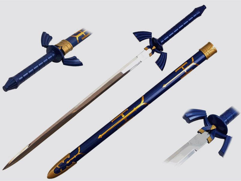 Sword Zelda blue with patterned sheath